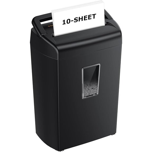 10 sheet cross cut shredder