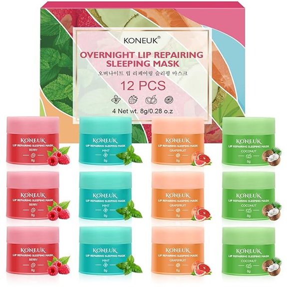 12-Pack Lip Sleeping Mask Set for Hydration