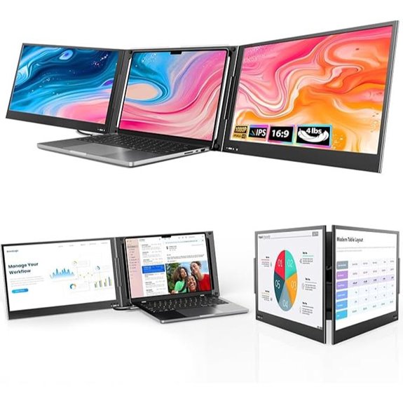 15 6 inch portable triple monitor