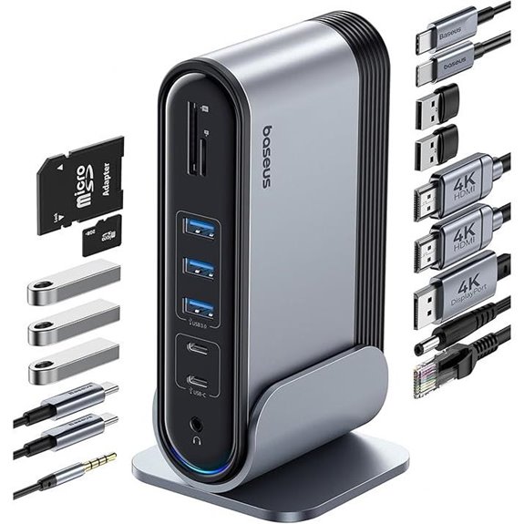Baseus 17-in-1 USB-C Docking Station with 3 Monitors