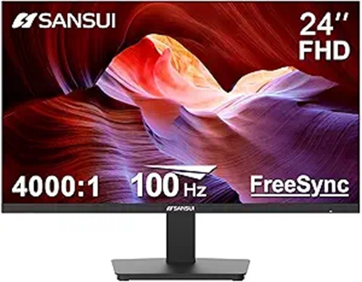 Sansui 24-Inch 100Hz FHD PC Monitor with HDMI/VGA