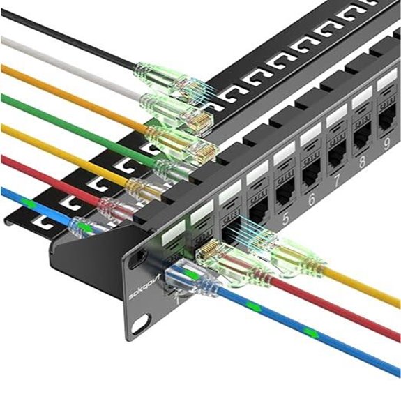 24-Port Cat6 Patch Panel with Coupler and Back Bar
