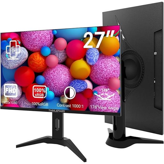 27-inch 1080p Vertical Computer Monitor with HDMI & USB