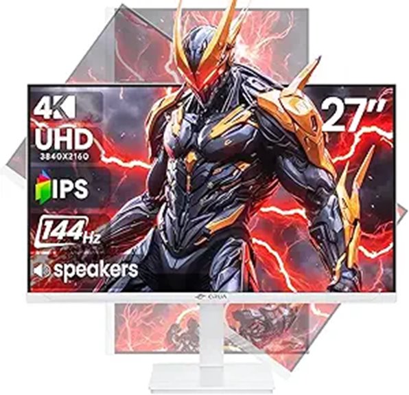 CRUA 27 4K UHD Gaming Monitor with Adjustable Stand