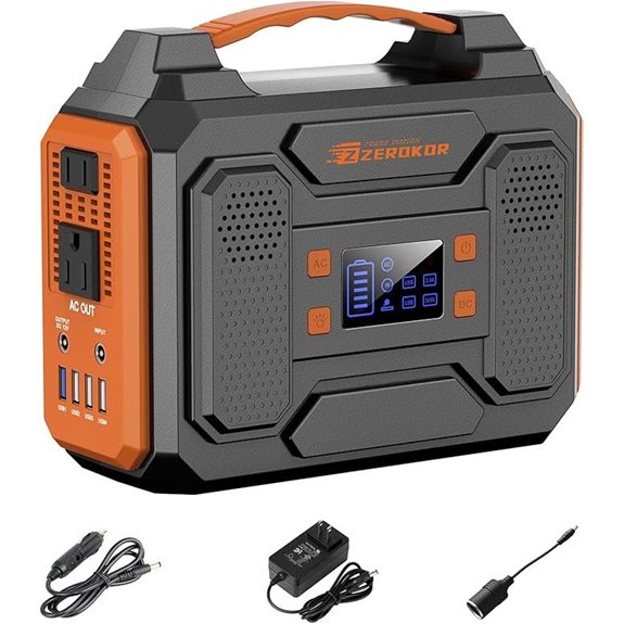 Portable 300W Solar Generator with AC/DC/USB Power