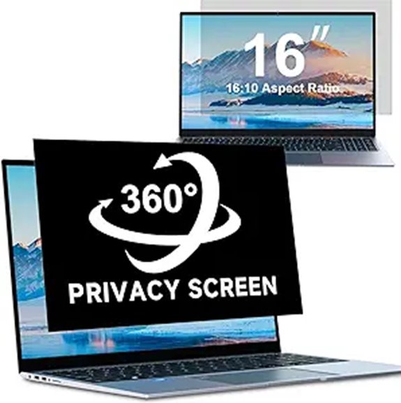 ZOEGAA 4-Way 360° Laptop Privacy Screen for 16-inch