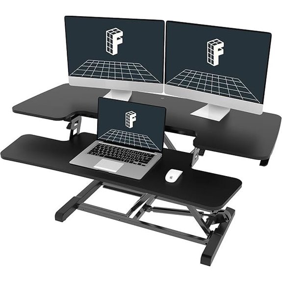 FLEXISPOT 40in Sit-Stand Desk Converter with Two Tiers