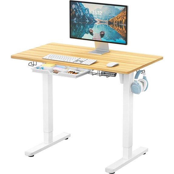 SHW 40-Inch Electric Height-Adjustable Standing Desk