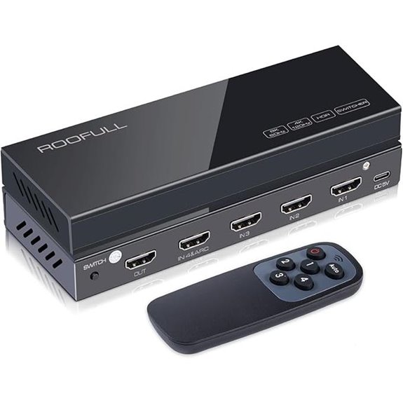 ROOFULL 4-in-1 HDMI Switch 8K@60Hz with Remote