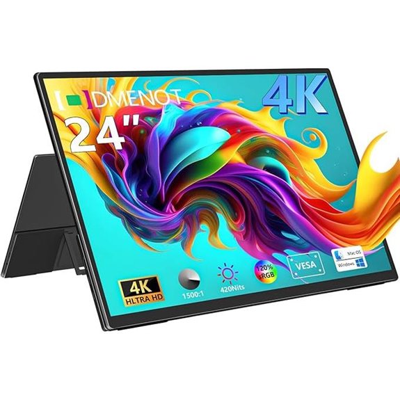 4K Portable Monitor 24 UHD HDMI USB-C Gaming Display