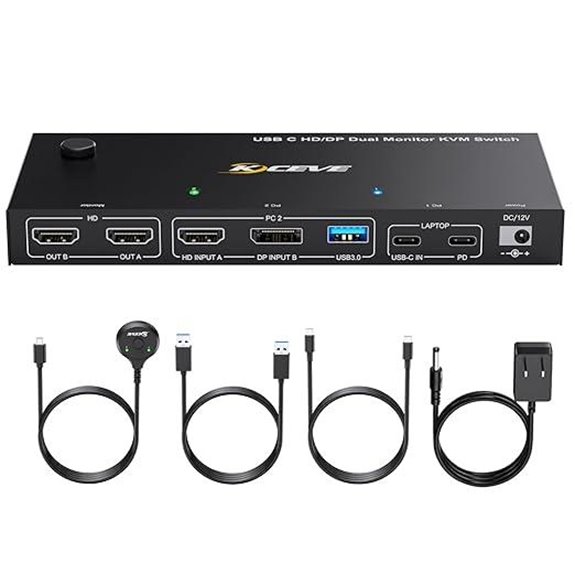 USB-C 4K KVM Switch for Desktop & Laptop