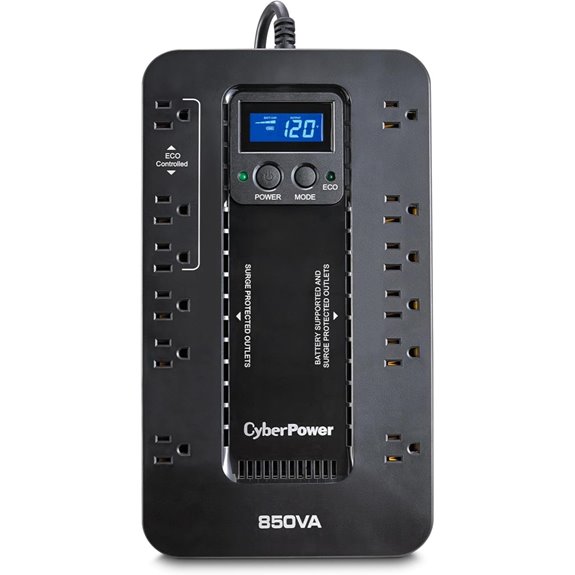 CyberPower EC850LCD UPS Surge Protector (850VA/510W)