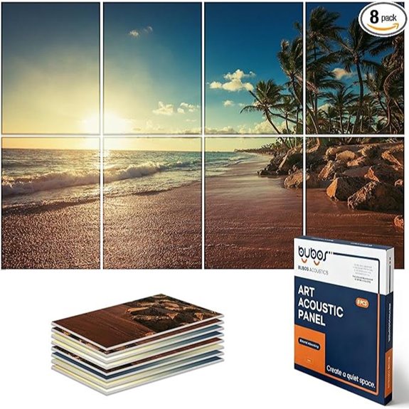 BUBOS 8 Pack Acoustic Wall Panels Soundproof Decor