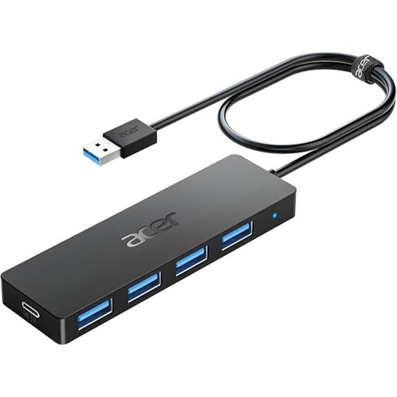 Acer 4-Port USB 3.0 Hub with Power Cable