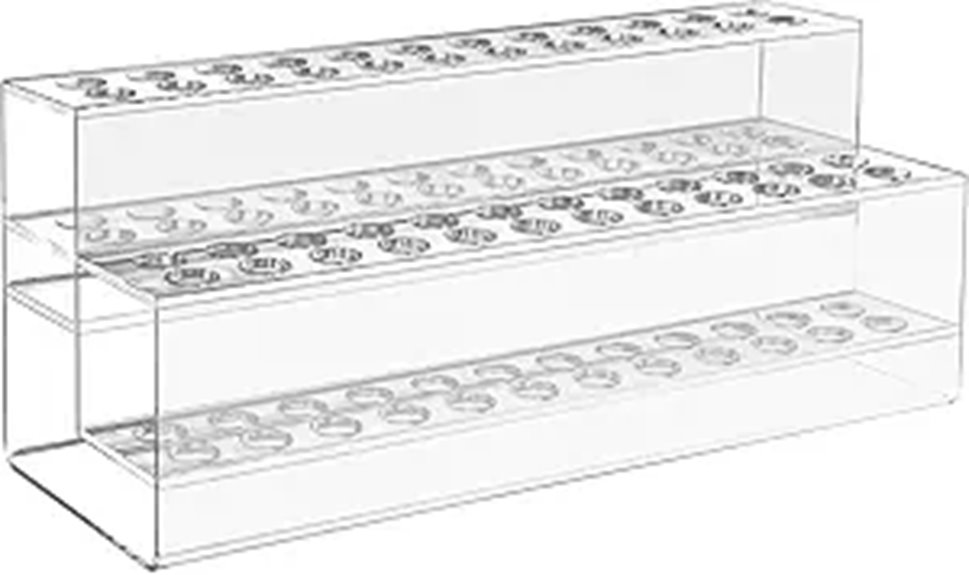 Acrylic 2-Tier Pen Holder with 48 Slots