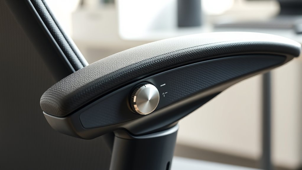 adjust armrest tilt and pivot