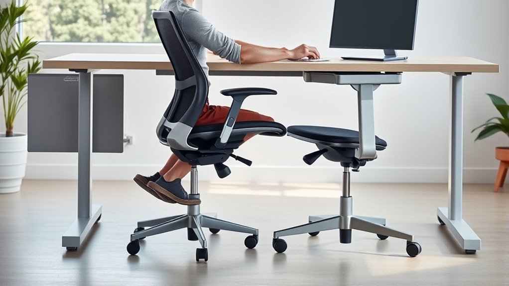 adjust chair and monitor