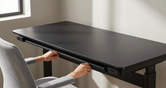 adjust desk for shoulder relief