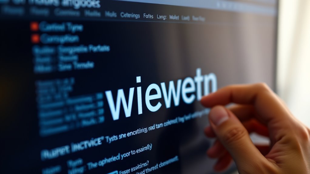 adjust display and font