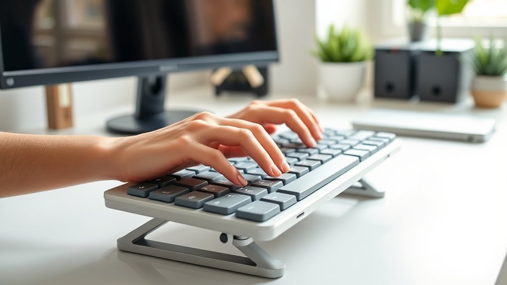 adjust keyboard angle for comfort