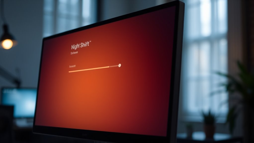 adjust screen color for comfort