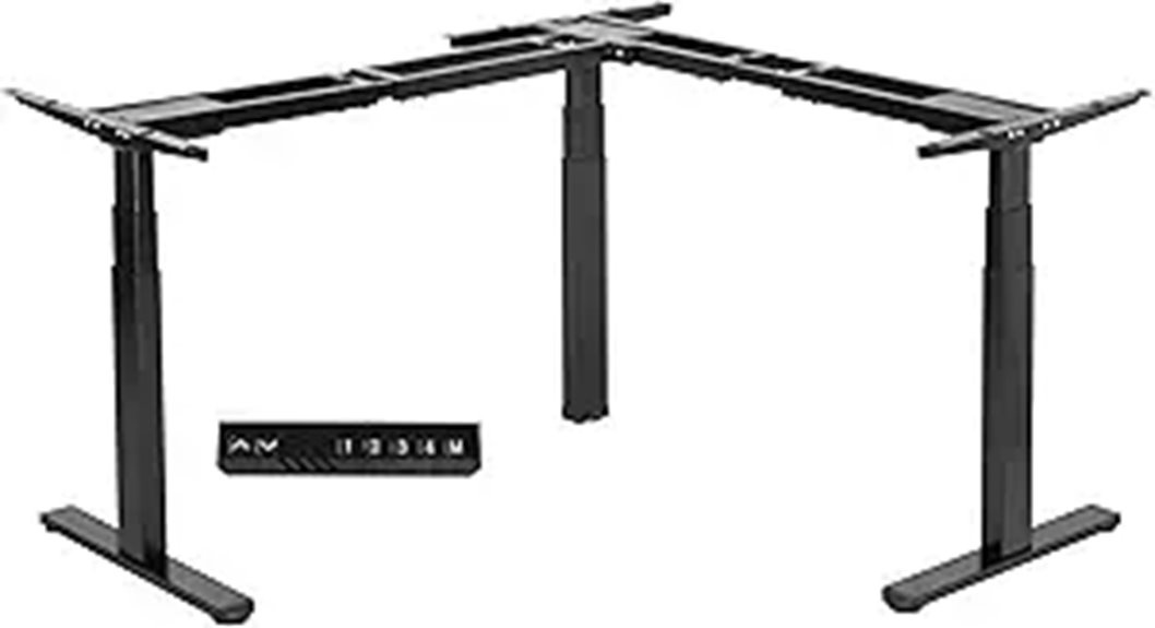 VIVO Electric Adjustable 3-Leg Corner Desk Frame
