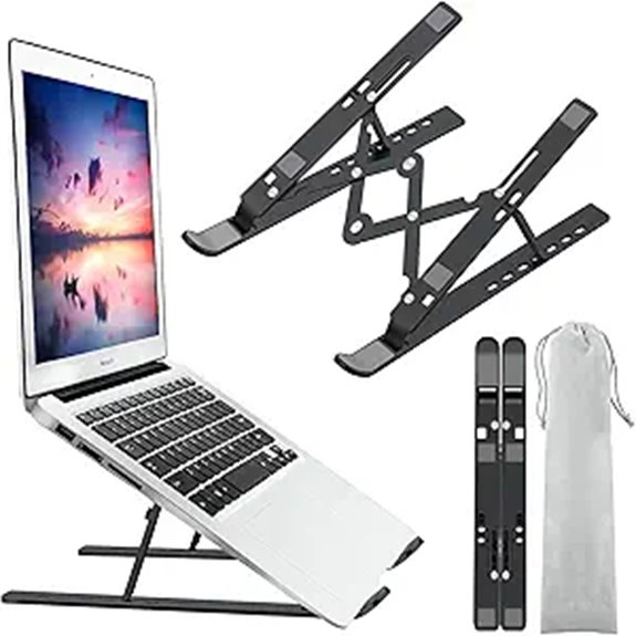 Adjustable Aluminum Laptop Stand for Desk and Tablets
