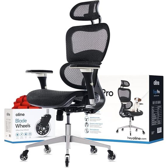 Oline ErgoPro Ergonomic Office Chair with Adjustable Arms