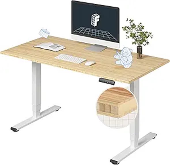 FlexiSpot E6 Bamboo Electric Standing Desk