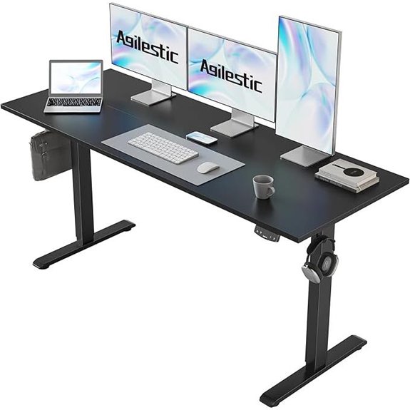 Agilestic Electric Standing Desk 60x24 Adjustable Black