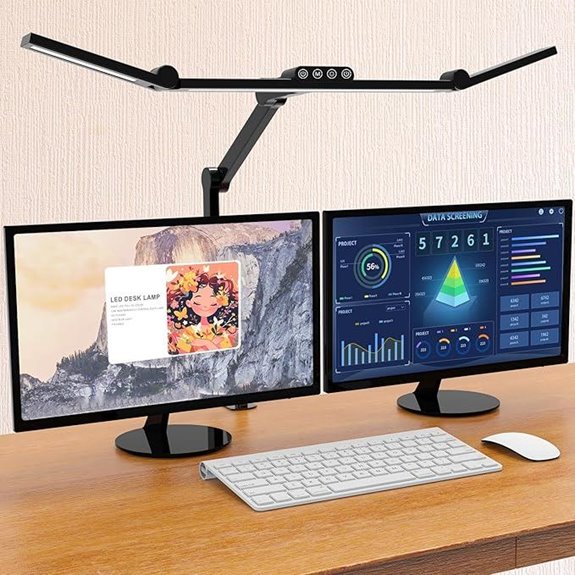 Micomlan LED Desk Lamp with Clamp and Dimming