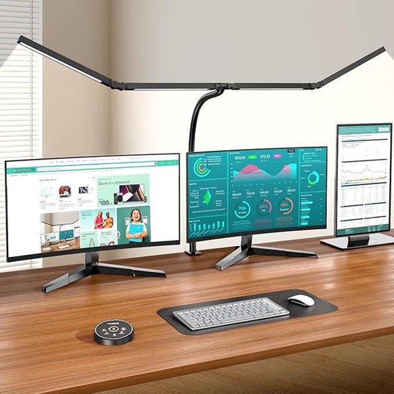 Led Desk Lamp with Clamp and Remote Control