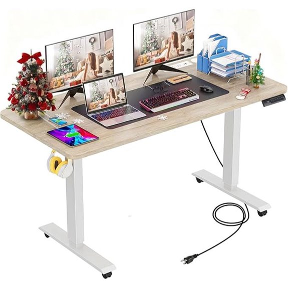 Farexon Electric Standing Desk with Charging Station