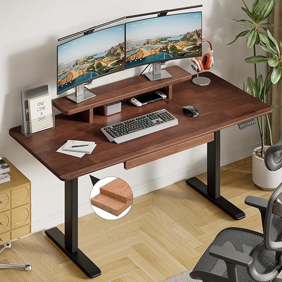 ONBRILL Adjustable Standing Desk with Drawer