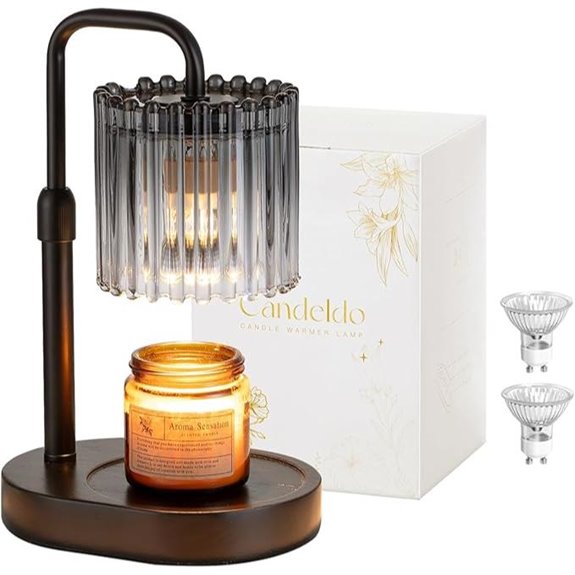 Dimmable Candle Warmer Lamp with Timer and Height Adjustment