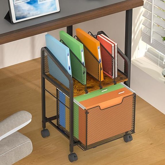 adjustable divider rolling cabinet