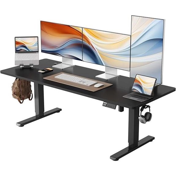 YIHAYO Adjustable Height Electric Desk 60x24 Inches