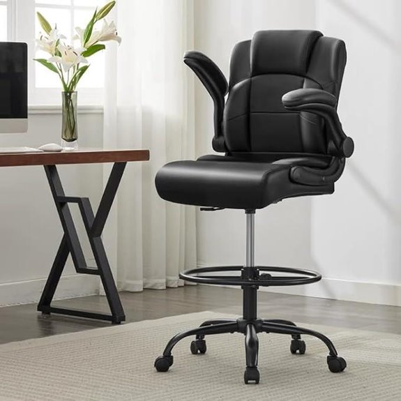 Ergonomic Drafting Chair with Flip-Up Armrests