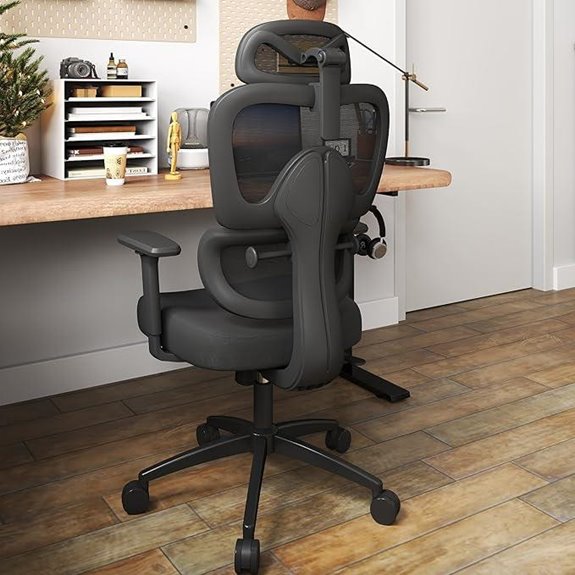 Ergonomic Office Chair with Adjustable Support and Wheels