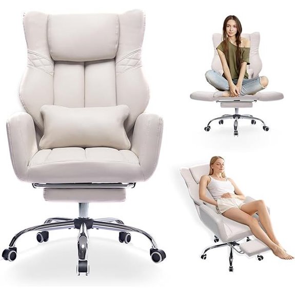 Criss Cross Ergonomic Office Chair with Foot Rest