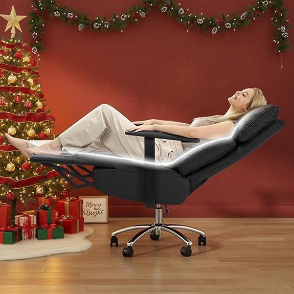 Reclining Ergonomic Office Chair with Adjustable Footrest