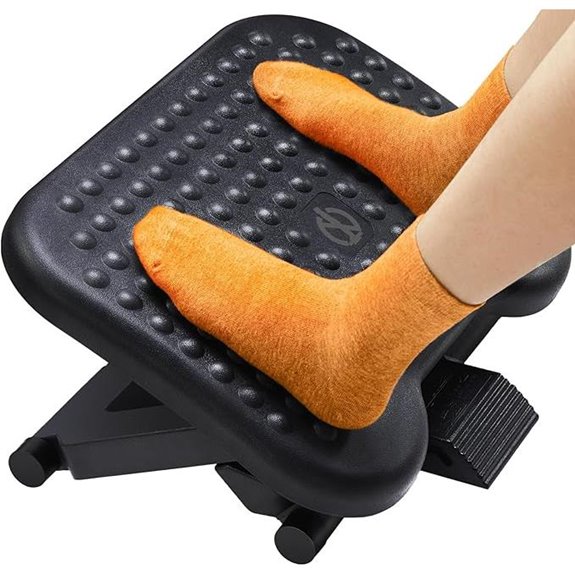 ErGear Adjustable Under Desk Footrest with Massage Texture
