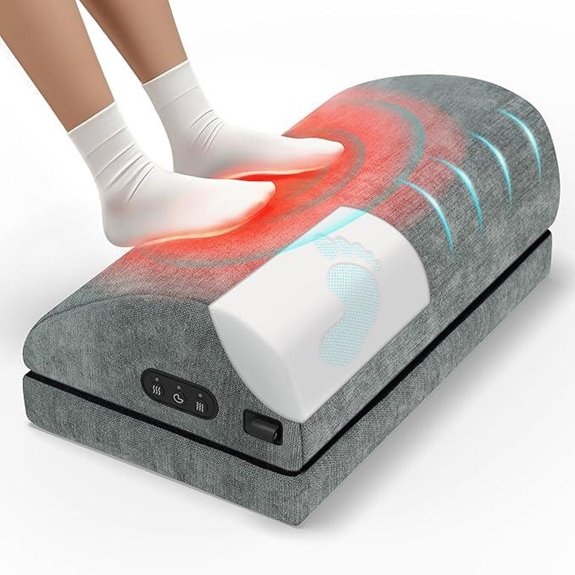 Heated Footrest with Massage and Adjustable Height