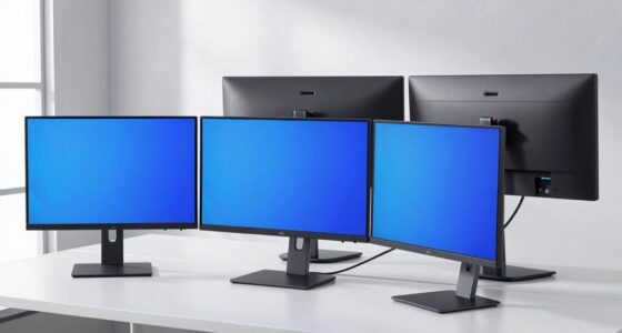 adjustable height swivel monitors