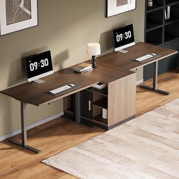 Home Office Electric Standing Desk with Storage