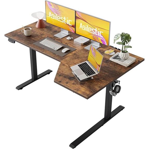 adjustable l shaped desk