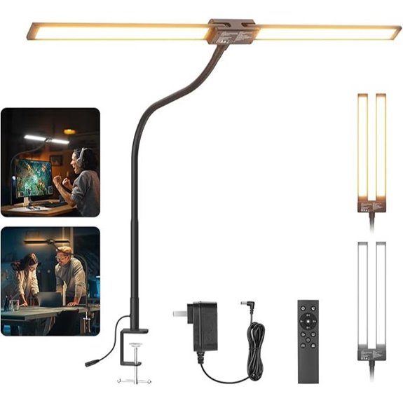 NEEWER 32 LED Desk Lamp with Clamp and Remote