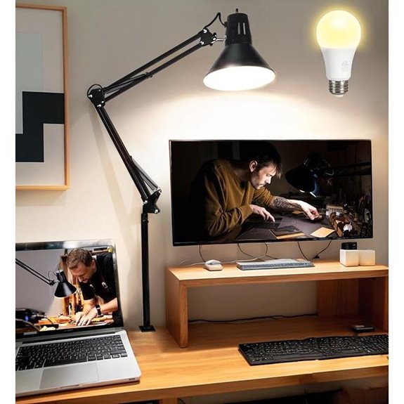 Eye-Caring Metal Desk Lamp with Gooseneck and LED Bulb