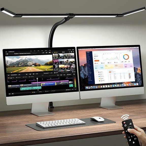 ONEMIX 42 LED Clamp Desk Lamp with Remote