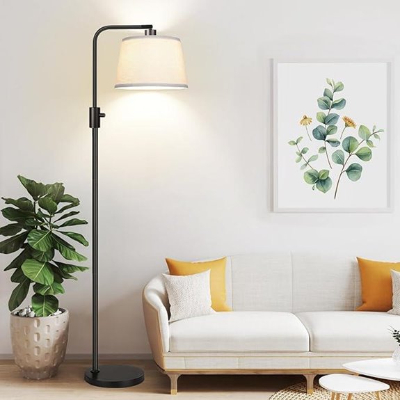 Upgraded Dimmable Floor Lamp with LED Edison Bulb